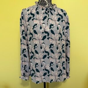 Ann Taylor long sleeve floral blouse